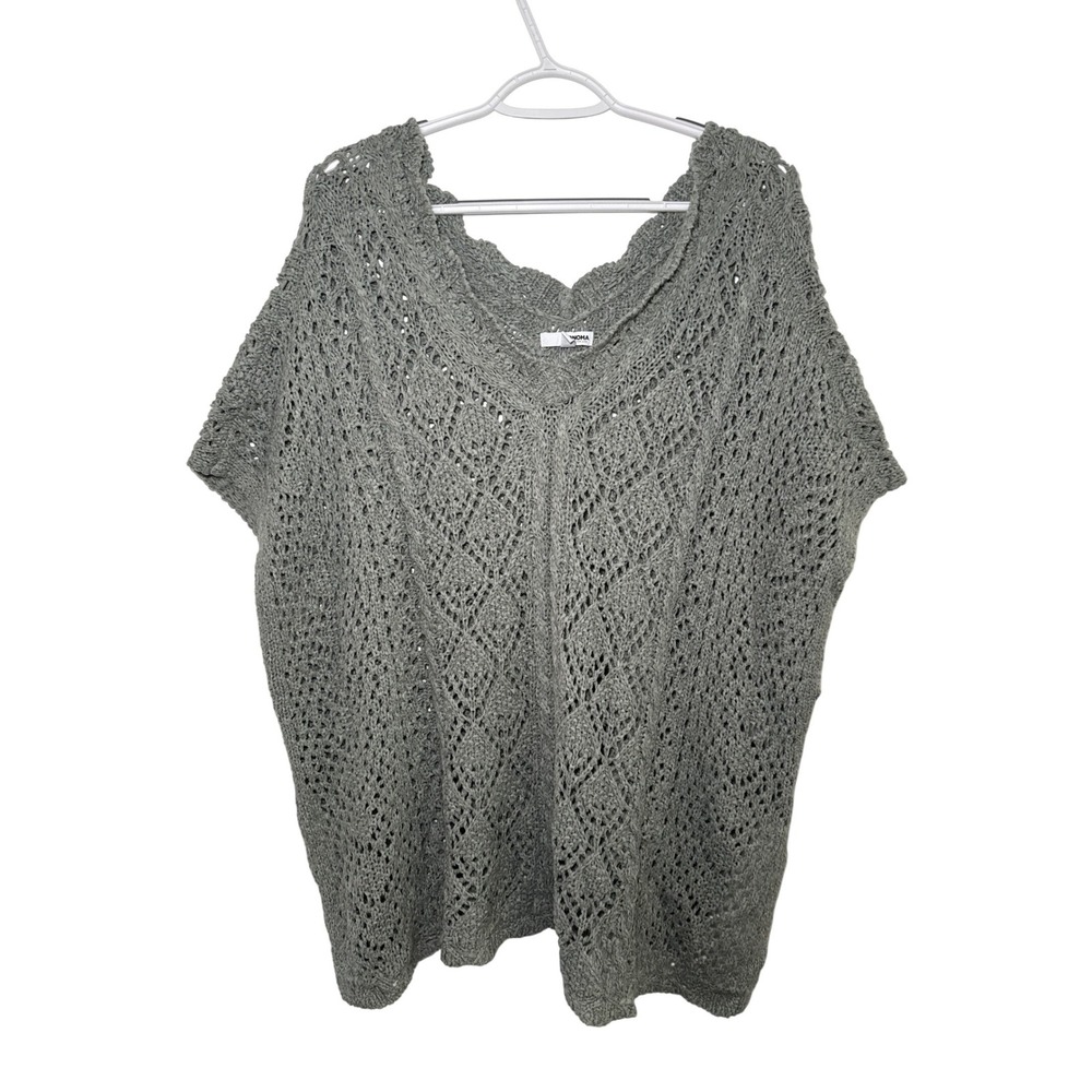 SONOMA‎ Knit Poncho Sweater Womens L-XL Oversized Grandmacore Granny Boho